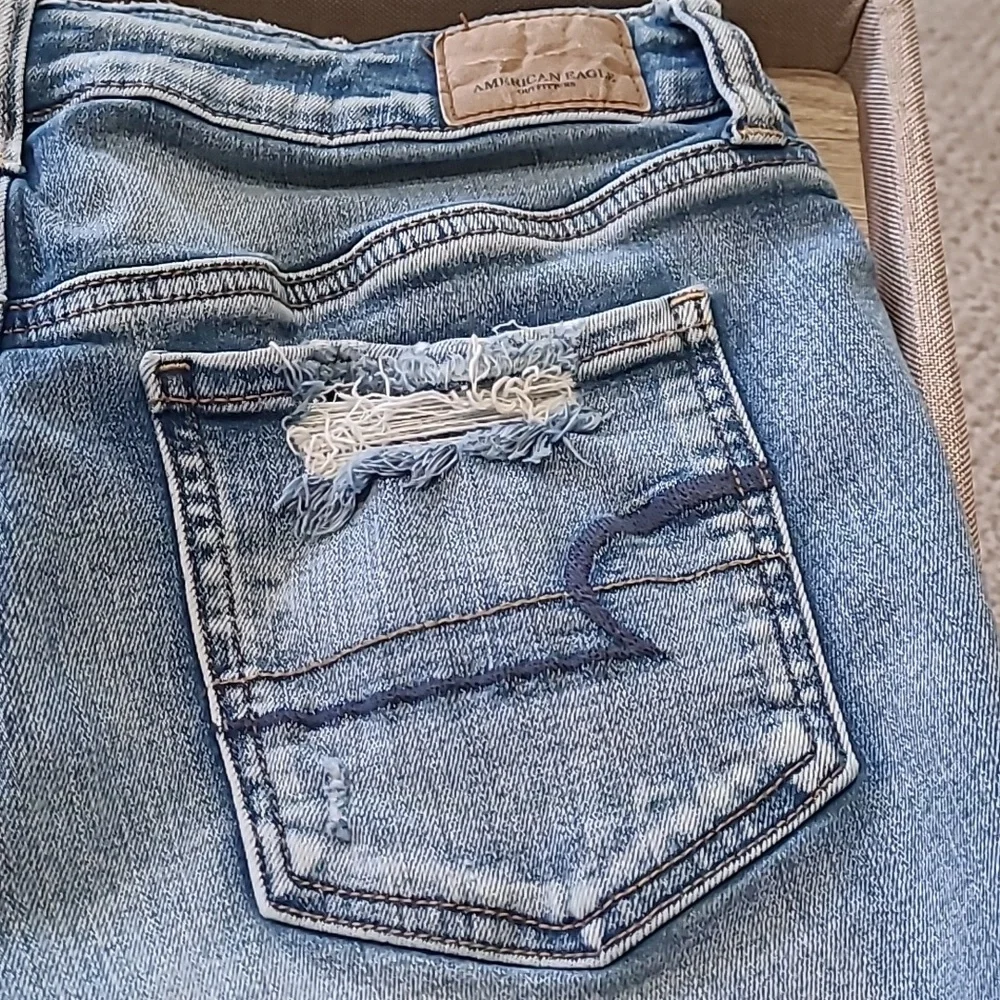 AE Shortie High Rise Shorts Crochet Pockets Size 4 - Picture 5 of 10